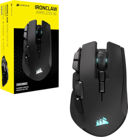 Мишка CORSAIR IRONCLAW WIRELESS SE Gaming Mouse, Wireless, Backlit RGB LED, 26000 DPI, Optical