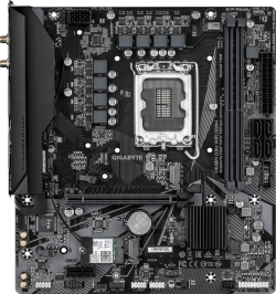 Дънна платка GIGABYTE H610M D3H WIFI DDR4, Socket 1700, Micro ATX, 2x DDR4, 1x HDMI, 1x RJ-45, 2x USB 3.2 Gen1, 4x USB 2.0