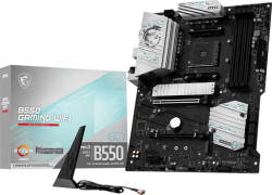 Дънна платка MSI B550 GAMING WIFI, AMD B550, Socket AM4, 4 x DDR4, DisplayPort, HDMI, Wi-Fi