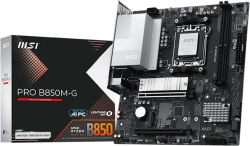 Дънна платка MSI Main Board PRO B850M-G (AM5, 2x DDR5, 1x HDMI, 1xDP, 2x PCI-E x16, 2x M.2, Realtek 8126VB 5G LAN) mATX