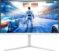 Монитор Philips 32M2C5501, 31.5" Curved 1500R VA WLED, 2560 x 1440, 180Hz, 1ms GtG, 0.5ms MPRT, 2xHDMI, DP, Adaptive Sync, Бял