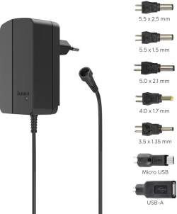 Hama Универсално захранване, регулируемо, 2250mA, 27W, max. 12V, 7 адаптера