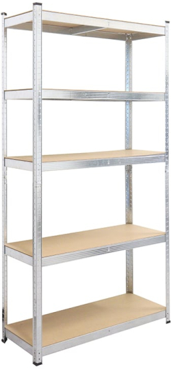 Стелаж RFG, метален, с 5 рафта, 900 х 300 х 2460 mm, MDF, до 200 kg