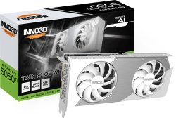 Видеокарта Inno3D GeForce RTX 5060 Ti 8GB GDDR7 X2 OC White, 128-bit, 3 DisplayPorts 2.1b, HDMI 2.1b
