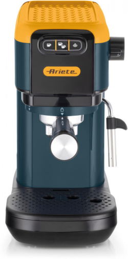 Кафемашина Ariete 1399/16 Smart Slim Coffee, полуавтоматична, за еспресо, 1300 W, 1.1 л, 2 чаши, жълт