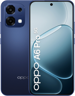 Смартфон OPPO A6 Pro 5G 8/256, 6.57" FHD+ (2372×1080), Dimensity 6300, 8 GB RAM, 256 GB, 50 MP, 6500 mAh, 5G, син