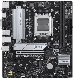 Дънна платка ASUS PRIME B650M-K, B650, AM5, mATX, 2x DDR5, 2x M.2, HDMI/VGA, 2.5G LAN