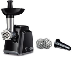  Tefal NE105838, Meat grinder, 1400W, Capacity 1.7 kg/min, Reverse function, Chopping knife, 2 sausage accessories, Black