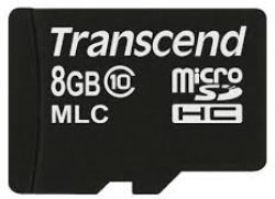 Transcend 8GB microSD Class10, MLC