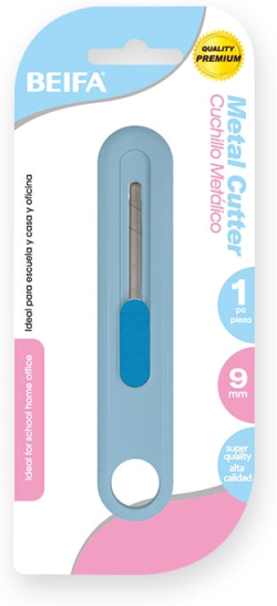  Beifa Макетен нож, 9 mm, в пастелни цветове, асорти
