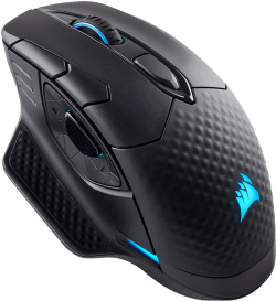 Мишка CORSAIR DARK CORE RGB PRO, Wireless FPS-MOBA with SLIPSTREAM, Black, Backlit RGB LED, 18000 DPI, Optical