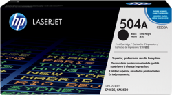 Тонер за лазерен принтер Тонер HP 504A оригинален, 5000 копия, CE250A CP3525/CM3530, черен