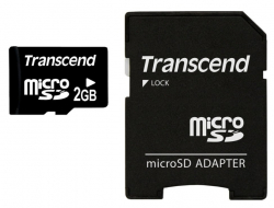 SD/флаш карта Transcend 2GB microSD (с SD адаптер)