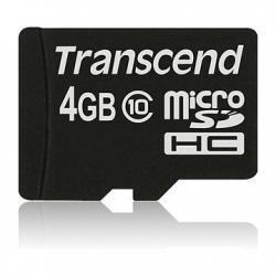 SD/флаш карта Transcend 4GB micro SDHC (No Box & Adapter, Class 10)