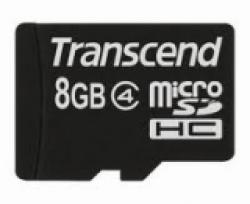SD/флаш карта Transcend 8GB micro SDHC (No Box & Adapter, Class 4)