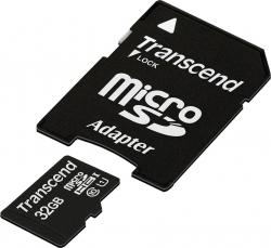 SD/флаш карта Transcend 32GB micro SDHC UHS-I Premium (with adapter, Class 10)