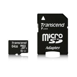 SD/флаш карта Transcend 64GB micro SDXC UHS-I Premium (with adapter, Class 10)