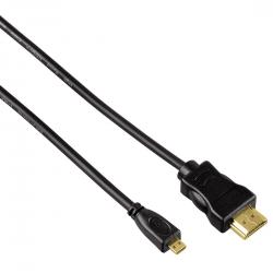 Кабел/адаптер Кабел HAMA 74240, HDMI мъжко - Micro HDMI мъжко, 2 м, Ethernet, Черен на най-ниска цени