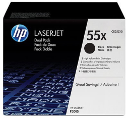 Тонер за лазерен принтер HP 55X Black Dual Pack LaserJet Toner Cartridges