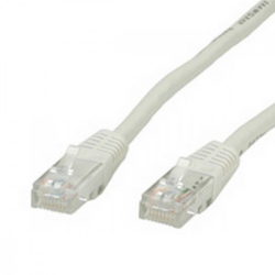 Медна пач корда ROLINE S1400-250 :: UTP Patch кабел Cat.5e, 0.5 м, бежов цвят