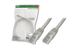 Медна пач корда DIGITUS DK-1511-010 :: U-UTP, Cat. 5e, 1.0 м, AWG26-7, сив