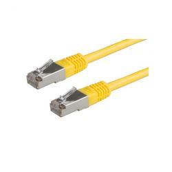 Медна пач корда ROLINE 21.15.0142 :: FTP Patch кабел, Cat. 5e, 2.0 м, AWG26, жълт цвят