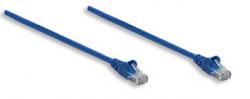 Медна пач корда INTELLINET 392150 :: Patch кабел Cat.5e UTP, 1.0 м, син ICC