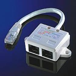 Кабел/адаптер VALUE 21.99.3045 :: Y адаптер, 1x RJ-45 M към 2x RJ-45 F, UTP