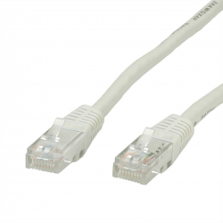 Медна пач корда VALUE 21.99.0515 :: UTP Patch кабел Cat.5e, 15.0 м, AWG24, сив цвят