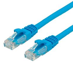 Медна пач корда ROLINE 21.15.1534 :: UTP Patch кабел, Cat.6, 1.0 м, син цвят, AWG26
