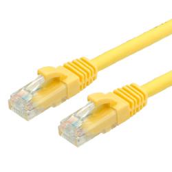 Медна пач корда UTP Patch кабел, Cat.6, 1.0 м, жълт цвят, AWG26
