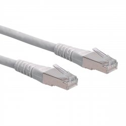 Медна пач корда ROLINE 21.15.0835 :: S-FTP Patch кабел, Cat.6, PIMF, 5.0 м, сив цвят, AWG26