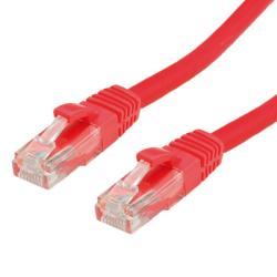 Медна пач корда UTP Patch кабел Cat.5e, 1.0 м, AWG24, червен цвят