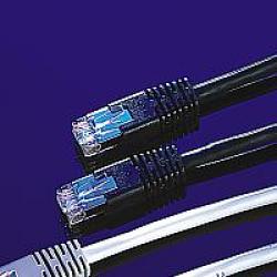 Медна пач корда ROLINE 21.15.0155 :: FTP Patch кабел Cat.5e, 3.0 м, AWG26, черен цвят