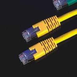 Медна пач корда ROLINE 21.15.0152 :: FTP Patch кабел Cat.5e, 3.0 м, AWG26, жълт цвят