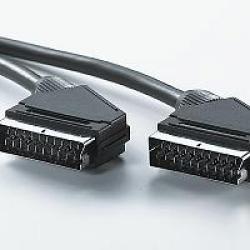 Кабел/адаптер VALUE 11.99.4305 :: Scart видео кабел, 5.0 м, Scart M-M, tin-plated, черен цвят
