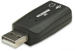 Аудио карта MANHATTAN 150859 ::Hi-Speed USB 2.0 3D звукова карта