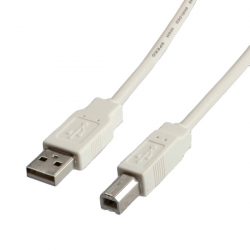 Кабел/адаптер ROLINE S3102-250 :: USB 2.0 кабел, Type A-B, 1.8 м