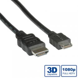 Кабел/адаптер VALUE 11.99.5580 :: HDMI кабел Type A M - HDMI Type C-mini M, 2.0 м