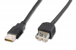 ASSMANN AK-300200-018-S :: USB 2.0 удължителен кабел, Type A-A, M-F, 1.8 м, черен