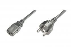 Кабел/адаптер ASSMANN AK-440110-012-S :: Захранващ кабел, Schuko - C13, M-F, 1.2 м