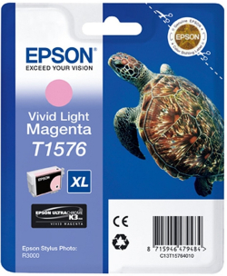 Касета с мастило Epson T1576 Vivid Light Magenta for Epson Stylus Photo R3000