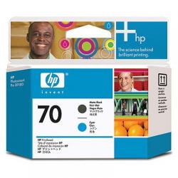 Касета с мастило HP 70 Matte Black and Cyan Printhead