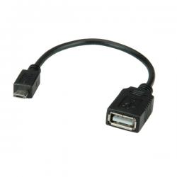 Кабел/адаптер Cable USB2.0 A-Micro B, FM, OTG, 15cm, 11.99.8311
