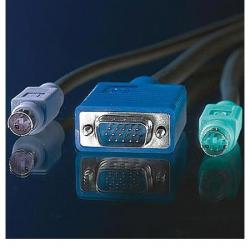 Кабел/адаптер Cable KVM 1xHD15M-M, 2xPS2M-M, 3m, Value 11.99.5456