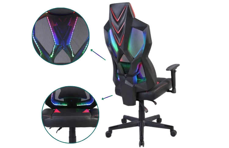 gaming-chair-rfg-viper-black-red-led-characteristics
