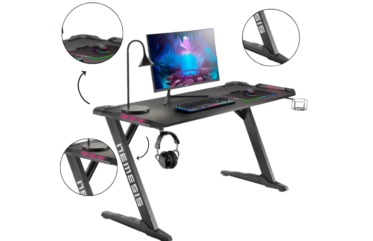 gaming-desk-nemesis-pro-led-characteristics