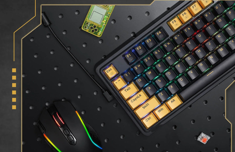 gaming-keyboard-redragon-elf-pbt-black-yellow-characteristics